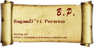 Bagaméri Perenna névjegykártya